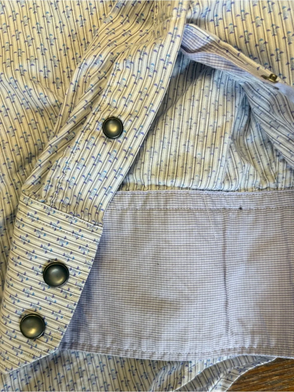 Banana Republic Men's Light Blue Printed Western Style Button -Down Shirt Size L